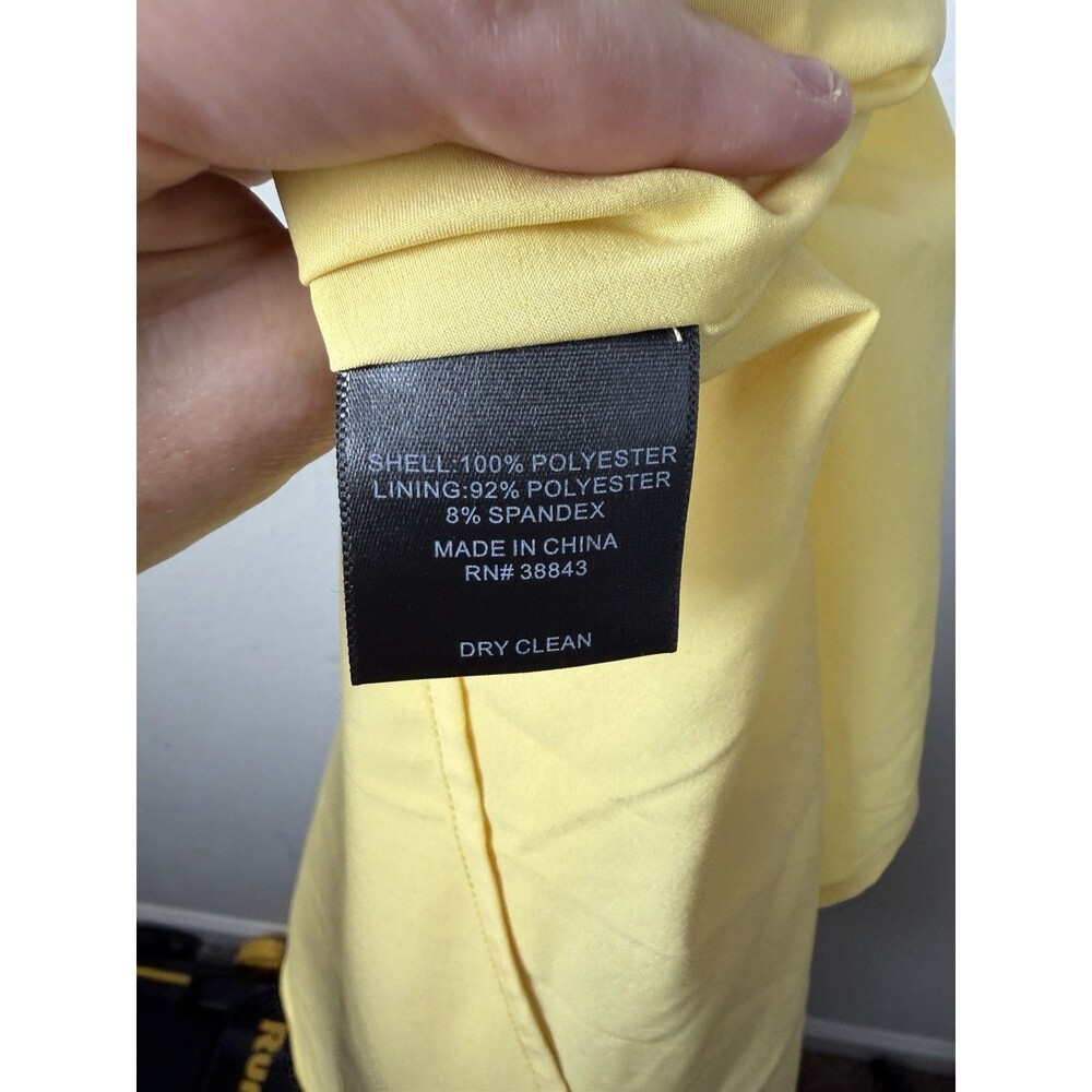 Sam Edelman Snake Print Ruffle Dress Size 10 NWT Yellow Multi - Picture 7 of 16